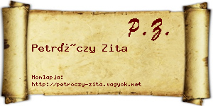 Petróczy Zita névjegykártya